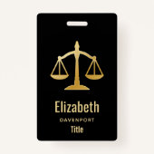 ゴールデンはかりで測オブジャスティスローテーマデザイン バッジ (裏面)