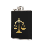 ゴールデンはかりで測オブジャスティスローテーマデザイン フラスク (左)