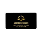 ゴールデンはかりで測オブジャスティス法テーマデザイン ラベル (正面)