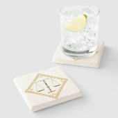 ゴールデンはかりで測ブラック・オブ・ジャスティス |ロースクールのギフト ストーンコースター (横)