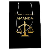 ゴールデンはかりで測・オブ・ジャスティス法テーマ卒業 ミディアムペーパーバッグ (正面)