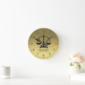 ゴールデンはかりで測・オブ・ジャスティス ラウンド壁時計 (ホーム)