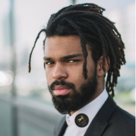 ゴールデンはさみロゴヘアドレッサスタイリストブラック ラウンドシール