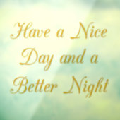 ゴールデンは良い日と良い夜を過ごす ウィンドウサイン (シート3)