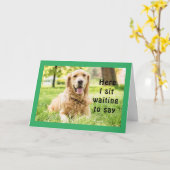 ゴールデンは「非常にハッピーバースデー」を望む カード (黄色い花)