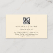 ゴールデンまつ毛マイクロブラディングQRCODEイエロー 名刺 (裏面)