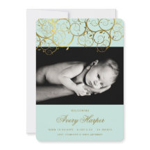 ゴールデンらせん状男の赤ちゃん写真誕生発表