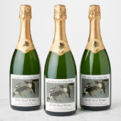 ゴールデンアイアヒル – オードボンのアメリカの鳥から スパークリングワインラベル (ボトル)