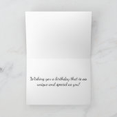 ゴールデンアイシュラルゴールドフィッシュファンタジーアート誕生日 カード (内部)