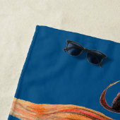 ゴールデンアイシュールレアル金魚ファンタジーアートAny Color ビーチタオル (インサイチュ)