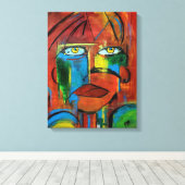 ゴールデンアイズ抽象芸術 キャンバスプリント (インサイチュ (ウッドフロア))