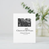 ゴールデンアイブローが50周年結婚式を祝う ポストカード (スタンド正面)