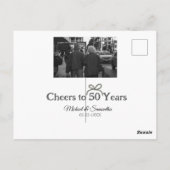 ゴールデンアイブローが50周年結婚式を祝う ポストカード (裏面)