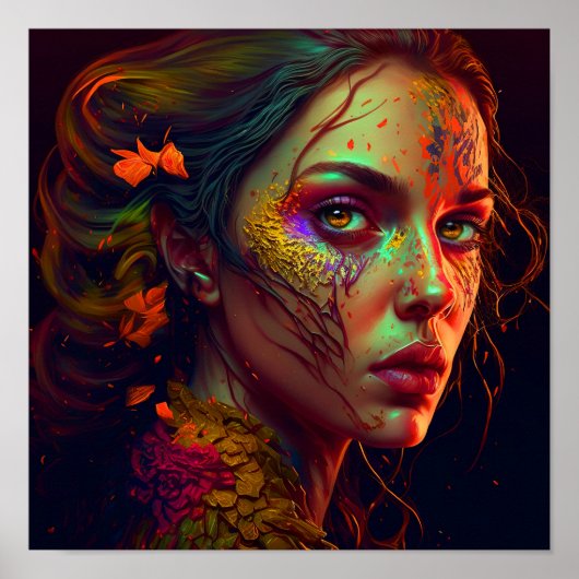 ゴールデンアイ – 美しい女性ウォールアートプリント ポスター (正面)