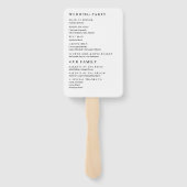 ゴールデンアゲート宝石ウェディングプログラムファンのセット ハンドファン (裏面)