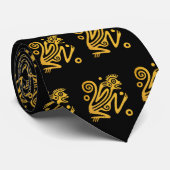 ゴールデンアステカモンキーオンブラック ネクタイ (ロール)