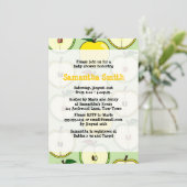 ゴールデンアップルテーマドベビーシャワー招待状 招待状 (スタンド正面)