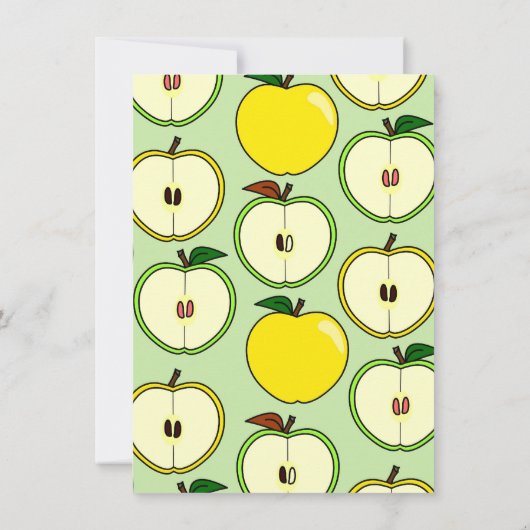 ゴールデンアップルテーマドベビーシャワー招待状 招待状 (裏面)