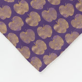 ゴールデンアップルパターンパープルフリースブランケット フリースブランケット (角)