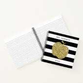 ゴールデンアップル先生スパイラルノート、フェイクグリッター ノートブック (内部)