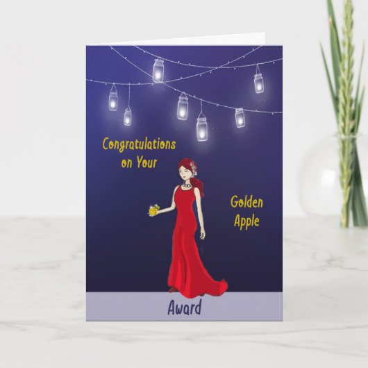 ゴールデンアップル先生賞おめでとう カード (正面)
