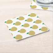 ゴールデンアップル スクエアペーパーコースター (アングル)