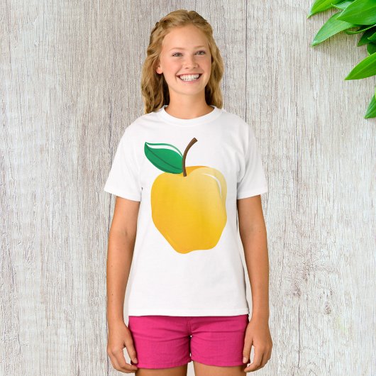 ゴールデンアップル 明るい黄色の果実 Tシャツ