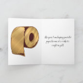 ゴールデンアニバシャートイレ紙ユーモア カード (内部)