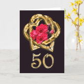 ゴールデンアニバーサリーおめでとうカード カード (黄色い花)