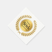 ゴールデンアニバーサリーお祝い スタンダードカクテルナプキン (角)
