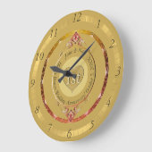 ゴールデンアニバーサリーウォールクロックの最初または50日 ラージ壁時計 (傾斜)
