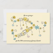 ゴールデンアニバーサリーカードシャワー 招待状 (正面)