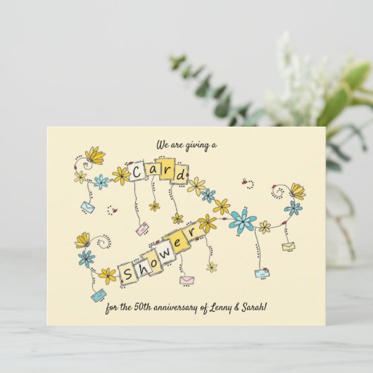 ゴールデンアニバーサリーカードシャワー 招待状 (スタンド正面)