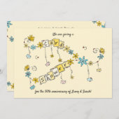 ゴールデンアニバーサリーカードシャワー 招待状 (正面/裏面)