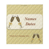 ゴールデンアニバーサリーキャンディバーラッパーパーティーの好意 ノートパッド (正面)