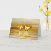 ゴールデンアニバーサリーハート カード (黄色い花)