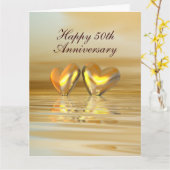 ゴールデンアニバーサリーハート カード (黄色い花)