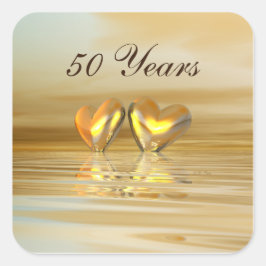 ゴールデンアニバーサリーハート スクエアシール