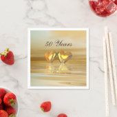 ゴールデンアニバーサリーハート スタンダードカクテルナプキン (インサイチュ)