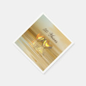 ゴールデンアニバーサリーハート スタンダードカクテルナプキン (角)