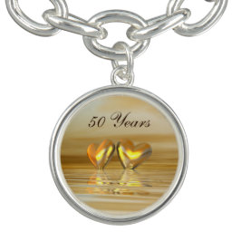 ゴールデンアニバーサリーハート チャームブレスレット