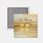 ゴールデンアニバーサリーハート マグネット (正面/裏面)