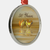 ゴールデンアニバーサリーハート メタルオーナメント (右)