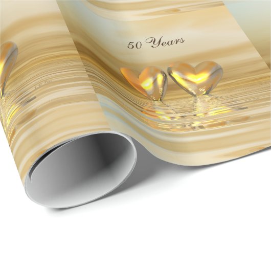 ゴールデンアニバーサリーハート ラッピングペーパー (ロールコーナー)