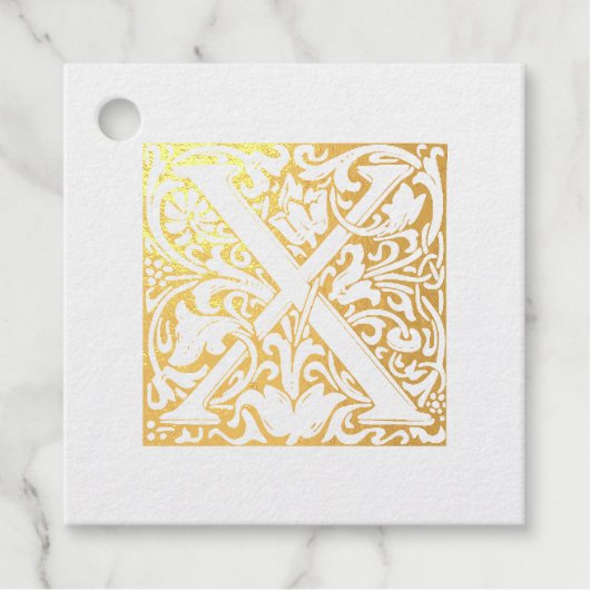 ゴールデンアニバーサリーライトレターXモノグラム フェイバータグ (正面)