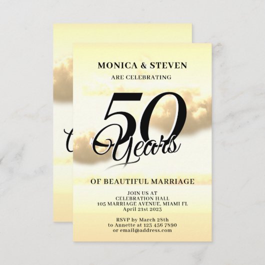 ゴールデンアニバーサリーロマンチッククラシック セーブザデート (正面/裏面)