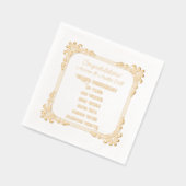 ゴールデンアニバーサリー50日 箔ナプキン (左)