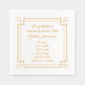 ゴールデンアニバーサリー50日 箔ナプキン (正面)