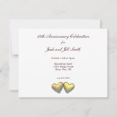 ゴールデンアニバーサリー ハート 招待状 (裏面)