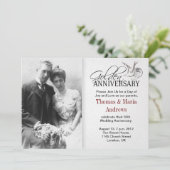 ゴールデンアニバーサリー　古い結婚写真　招待状 招待状 (スタンド正面)